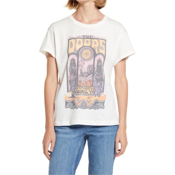 New Daydreamer The Doors Graphic Tee In Vintage White Size Large